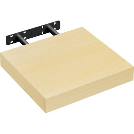 Étagère Murale WOLTU, 25x22.9x3.8cm, Étagère Flottante de CD, Jaune Chêne