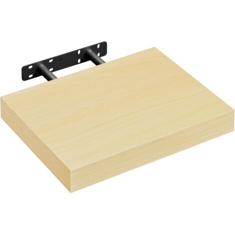 Étagère Murale WOLTU, 30x22.9x3.8cm, Étagère Flottante de CD, Jaune Chêne