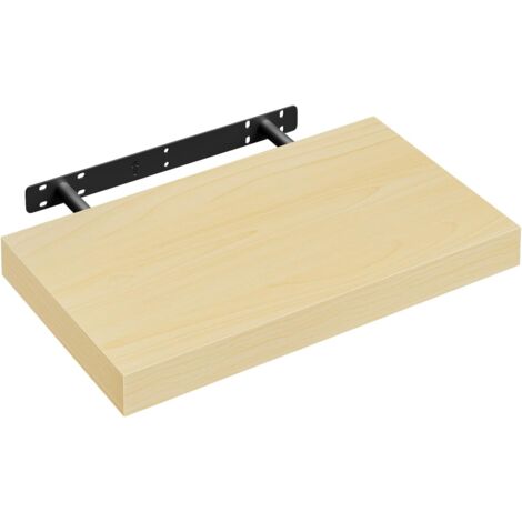 Étagère Murale WOLTU, 40x22.9x3.8cm, Étagère Flottante de CD, Jaune Chêne