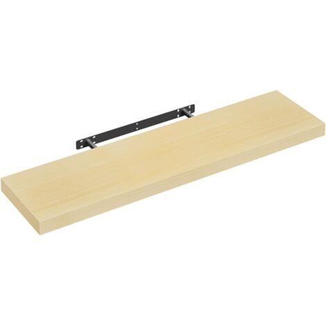 Étagère Murale WOLTU, 90x22.9x3.8cm, Étagère Flottante de CD, Jaune Chêne