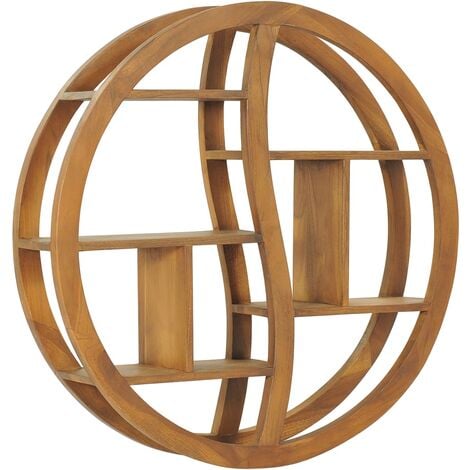 Étagère murale Yin Yang 80x17,5x80 cm Bois de teck massif