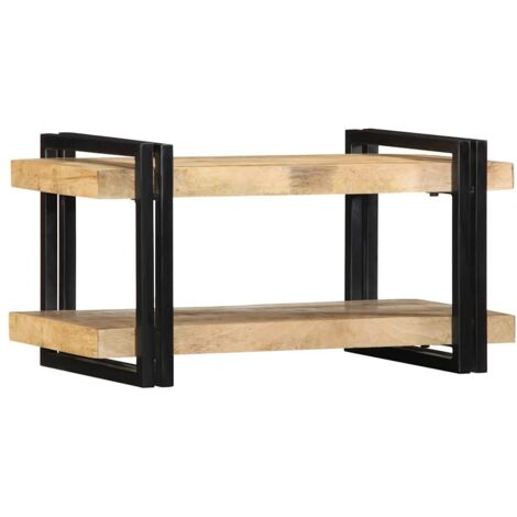 Étagère murale，Étagère flottante 70x33x35 cm bois de manguier massif brut CFW73503