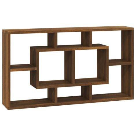 Étagère murale,Étagère flottante 8 compartiments Chêne marron CFW26828