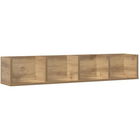 Étagère murale,Étagère flottante à CD chêne artisanal 100x18x18cm bois ingénierie CFW76964