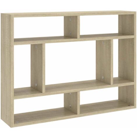 Étagère murale，Étagère flottante Chêne sonoma 75x16x55 cm Bois d'ingénierie CFW16391
