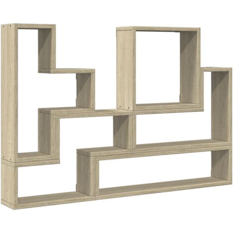 Étagère murale，Étagère flottante chêne sonoma 96x12x64 cm bois d’ingénierie CFW67016