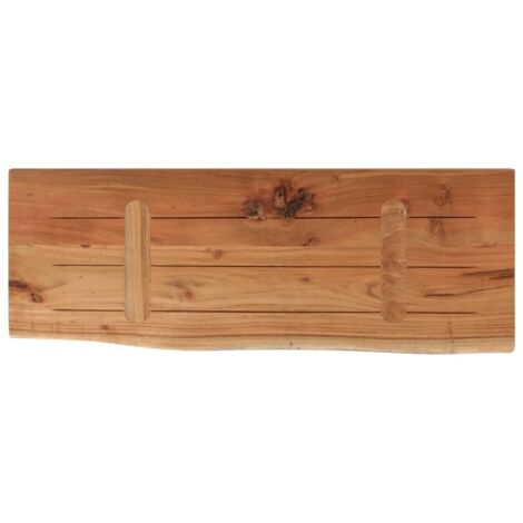 Étagère murale，Étagère flottante rectangulaire massif acacia bordure assortie CFW12747