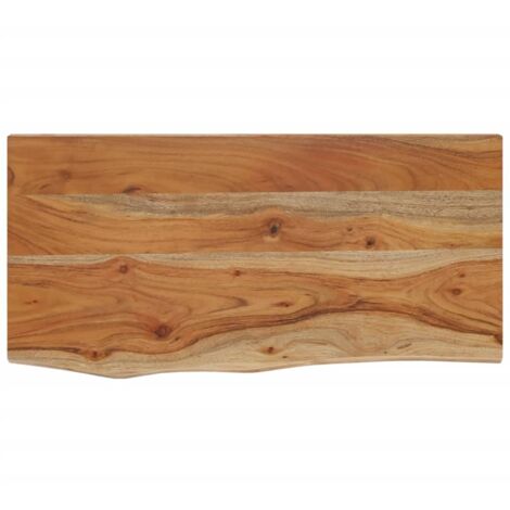 Étagère murale，Étagère flottante rectangulaire massif acacia bordure assortie CFW87184