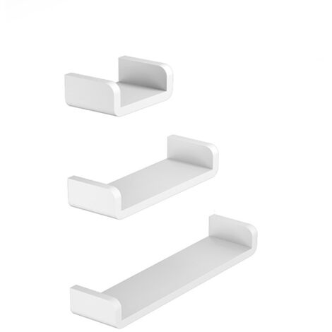Étagère murale,Tablette murale bois,ensemble de 3 pièces - à suspendre - longueur 17/32/47 cm, convient aux salles de bains, cuisines, salons et chambres d'enfants.