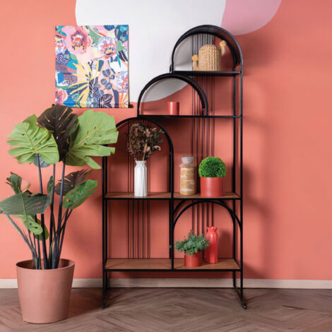 Etagère nuage 30x79x155cm en métal et bois - VOLTA