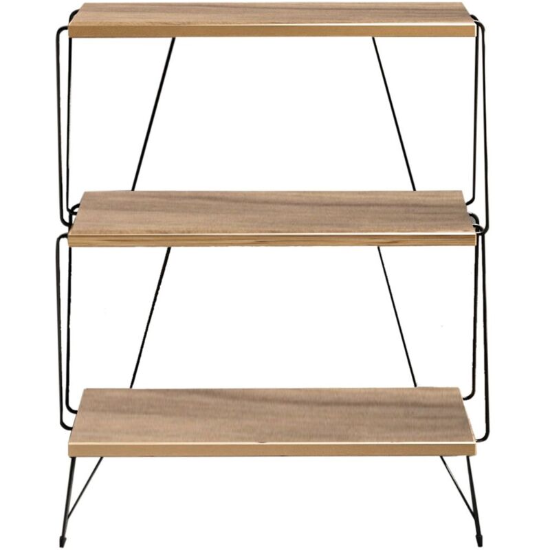Etagère ouverte design industriel en bois et métal Etagère ouverte design industriel en bois et métal