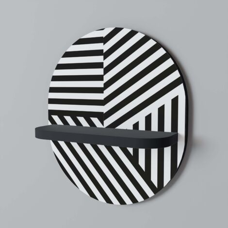 Étagère ovale LATTICE LINES noire