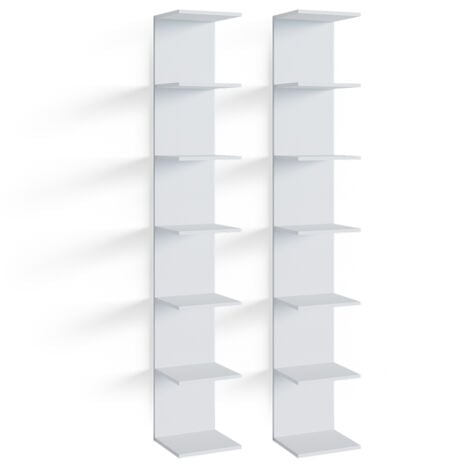 Étagère Paolo, Blanc, 30 x 190 cm Lot de 2, Vicco