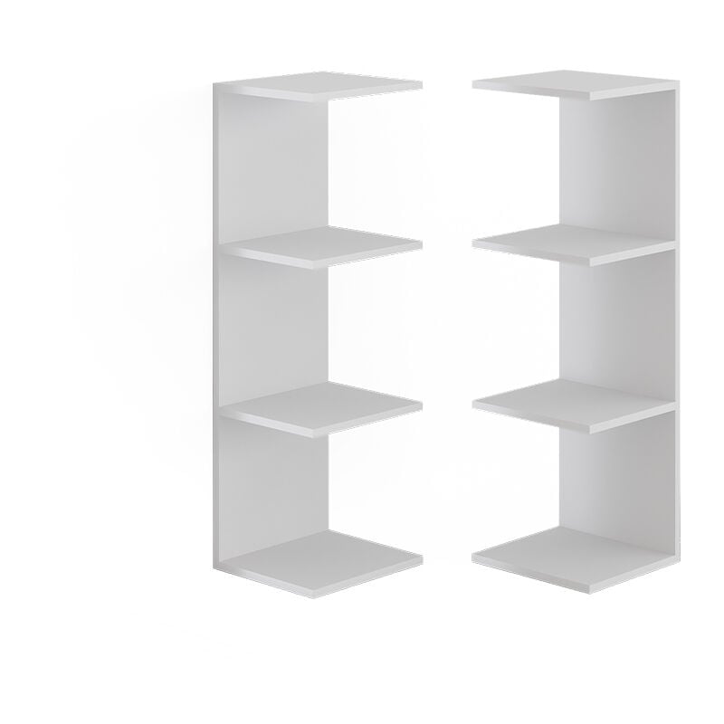 Vicco - Etagère Paolo, Blanc, 30x95cm Lot de 2