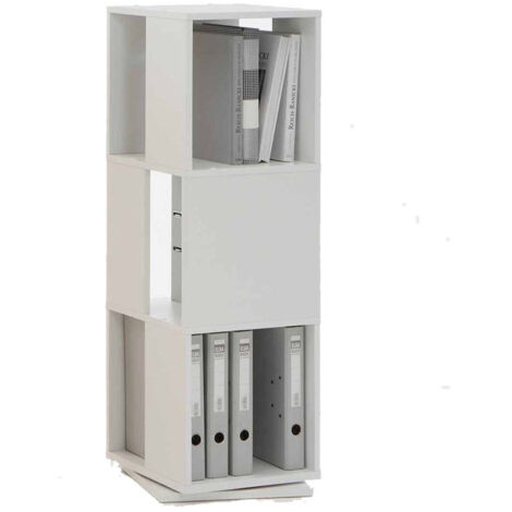 Étagère Pivotante "3 Compartiments" 108cm Blanc