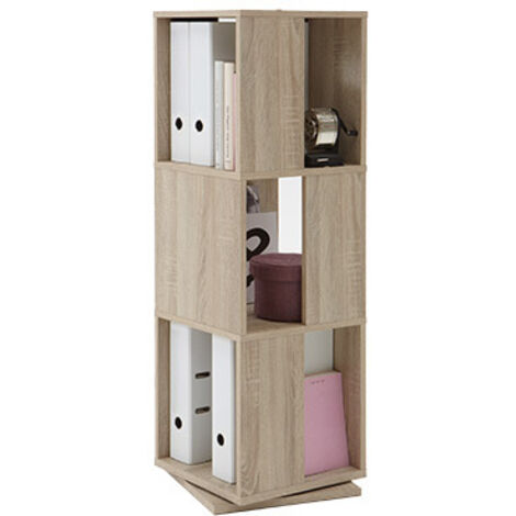 Etagère pivotante 34x34x108 cm chêne clair - GRASBY