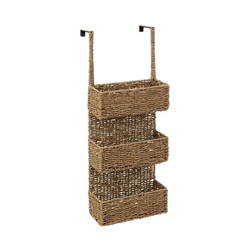 Étagère Porte 3 Niveaux "Roseau" 69cm Marron