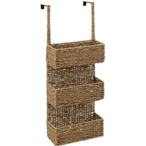 Étagère Porte 3 Niveaux "Roseau" 69cm Marron