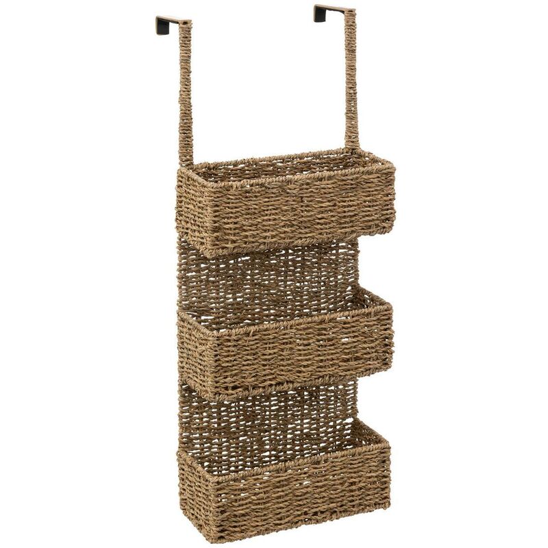 5five Simply Smart - tagère porte vannerie 3 paniers en roseau naturel - 5five