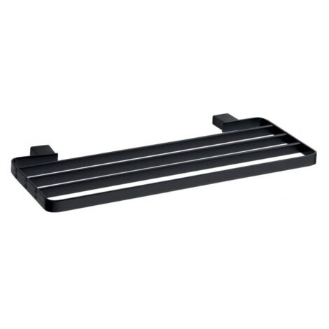 Etagère, porte-serviettes NERO en laiton noir 50 x2 x20,5 cm