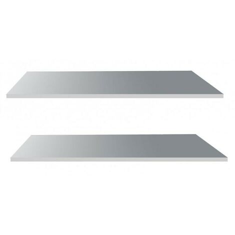 Étagère pour armoire bois laqué blanc Dany - 2 pièces