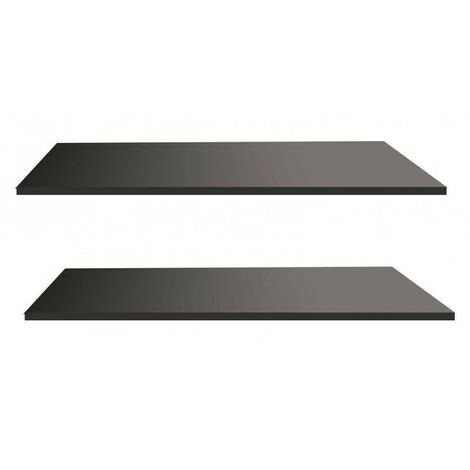Étagère pour armoire bois noir Jade - 2 pièces
