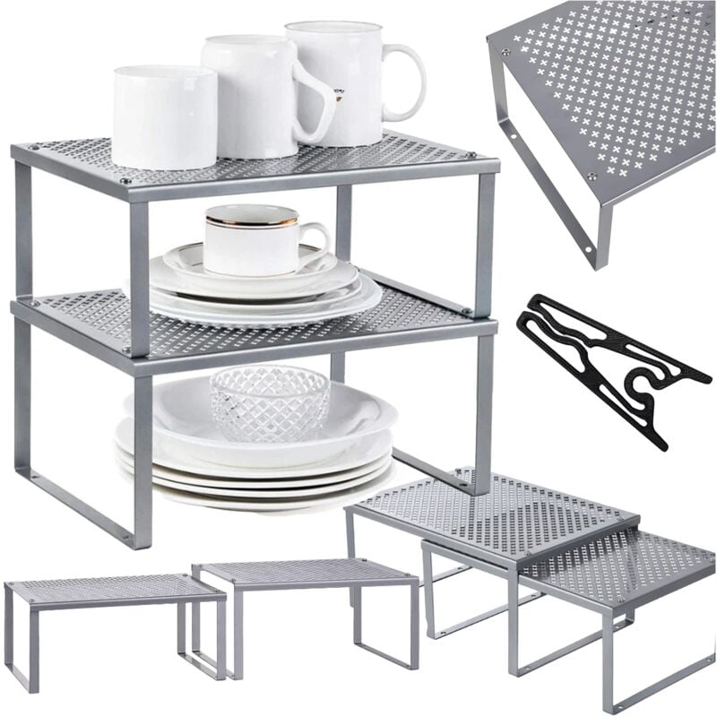 Etagère pour assiettes, étagère de comptoir, étagère de cuisine, ENSEMBLE d'épices