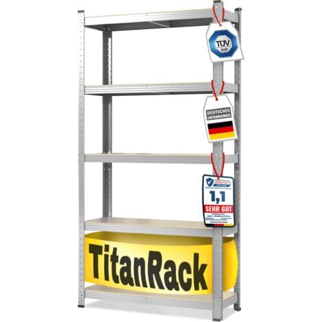 MAMMUT lourde Meuble de rangement Grizzly 5 Étages (aggloméré) Plaqué en zinc 180 x 90 x 60 cm