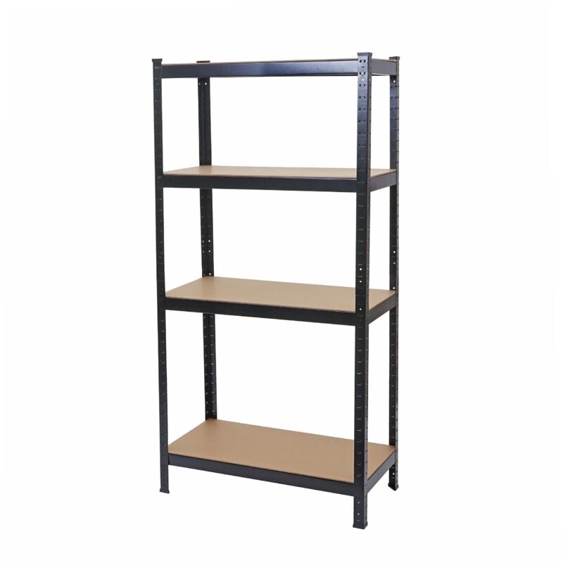 Décoshop26 - tagère pour charges lourdes étagère d'atelier 160x80x40cm capacité de charge jusqu'à 320kg métal noir 040003396
