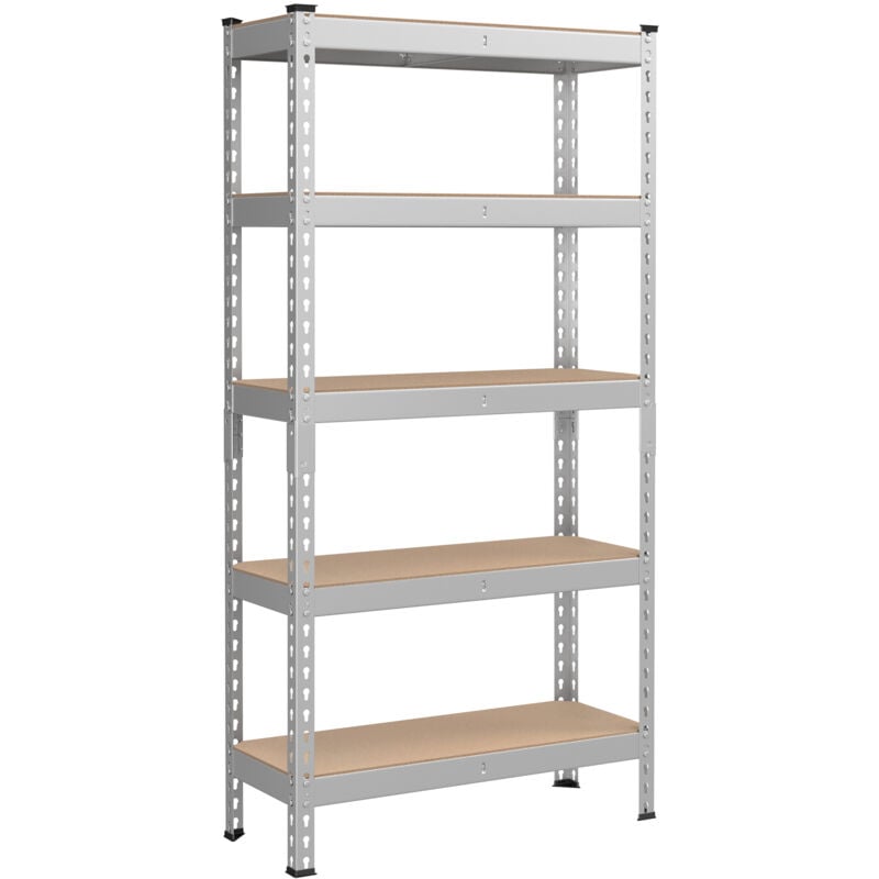 Songmics - tagère pour Charges Lourdes, Étagère de Rangement, Étagère de Cuisine, 5 Niveaux, 30 x 75 x 150 cm, Capacité de Charge 875 kg, pour Cave,