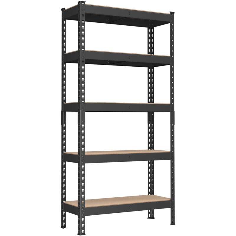 Songmics - tagère pour Charges Lourdes, Étagère de Rangement, Étagère de Cuisine, 5 Niveaux, 30 x 75 x 150 cm, Capacité de Charge 875 kg, pour Cave,