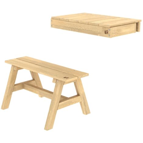 Étagère pour maisonnette + banc bois FSC®