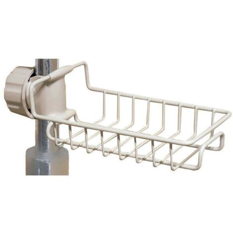Étagère pour robinet d'évier de cuisine, porte-éponges et torchons, organisateur de rangement blanc