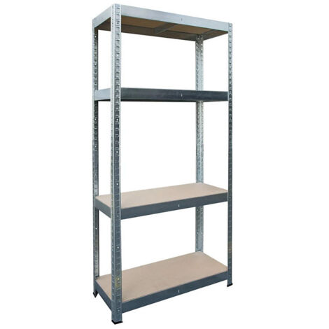 Etagère Rack MODULO STORAGE ROBBUST 2362835 - charge lourde 4 plateaux 30x70cm - hauteur 150cm