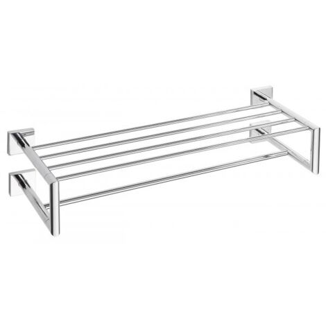 Etagère, Rack porte-serviette BETA en laiton chromé 65,5 x 16 x 22,5 cm