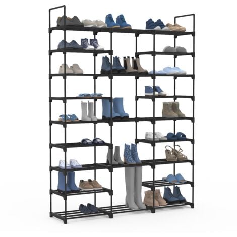 Etagère range chaussures 50 paires modulable maxi capacité noire