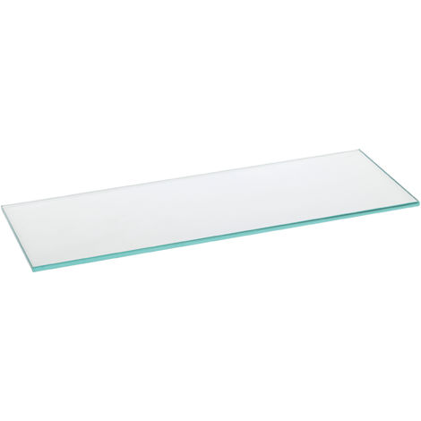 Étagère rectangulaire en verre Style moderne Fait de cristal Finition verre transparent Mesures 4006150mm Épaisseur de l'étagère : 6 mm 1 unité - Cristal Transparent