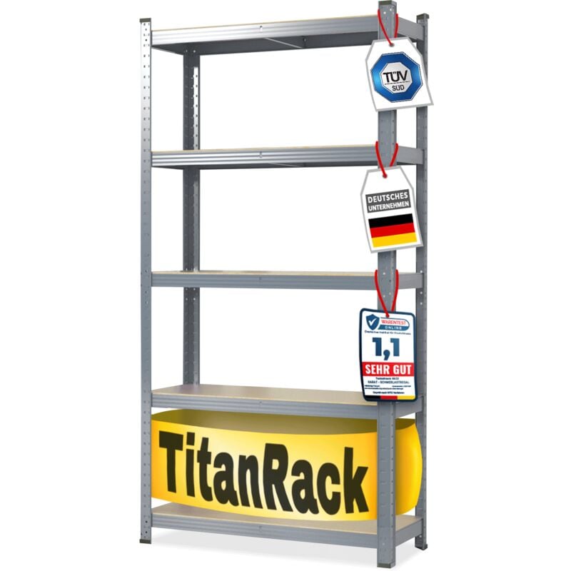 Étagère robuste gris-anthracite Hauteur: 220 cm Largeur: 90 cm Profondeur: 45 cm