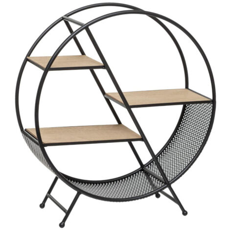 Étagère Ronde Design "Timeo" 55cm Noir