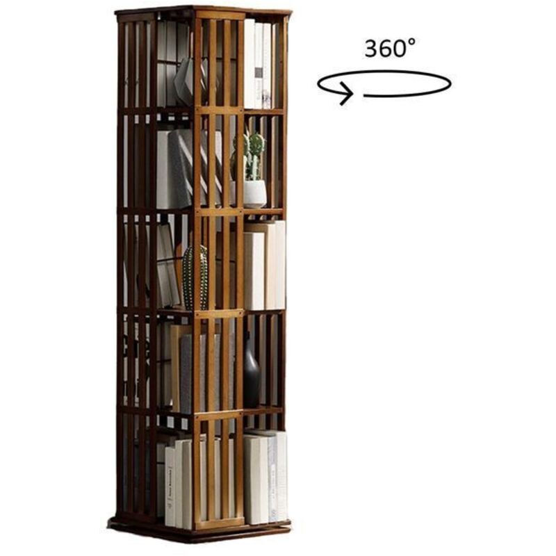 Étagère rotative - Divit DR16 - 5 niveaux - Rotation 360° - Beige - 37x37x148 cm