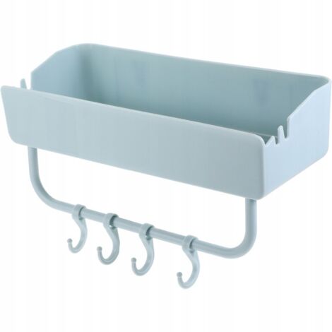 Étagère Salle Bain Bleue Ventouse Sans Percage