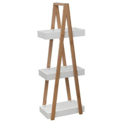 Étagère Salle de Bain 3 Niveaux "Léa" 82cm Blanc