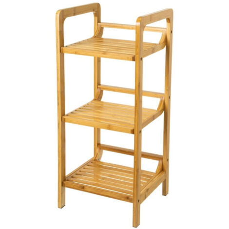 Étagère Salle de Bain Bambou 3 Étages