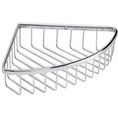 Etagere Salle de Bain d’Angle Laiton avec Vis Incluses Supporte 5 kg Compatible Système sans Perçage (Quick Fix) Anti-humidité Moderne Drainage Rapide 20 x 5 x 20 cm – Modèle Krom