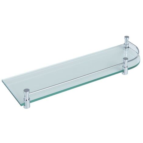 Etagère salle de bain Etagère d'angle Etagère de douche murale en verre Chrome