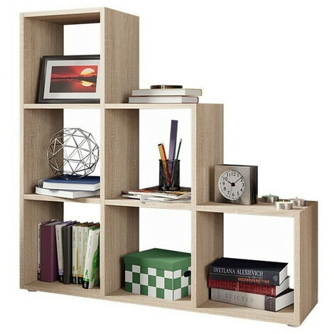 Étagère Sarasota 110, Sonoma chêne, Ouvert sans paroi d'extrémité, Stratifié, Le nombre de portes: 0, Nombre de tiroirs: 0, 108x105x33cm