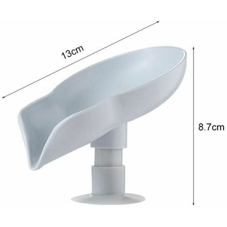Etagère savon éponge égouttoir salle de bain support cuisine stockage ventouse,gris 13x8.7cm FUIENKO