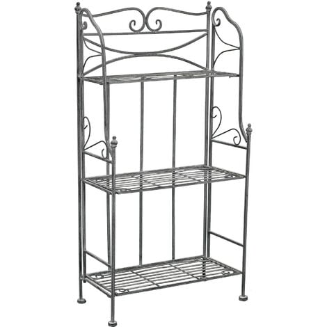 Étagère Scaffale 3 piani in acciaio Graziella -  DarkSlateGray