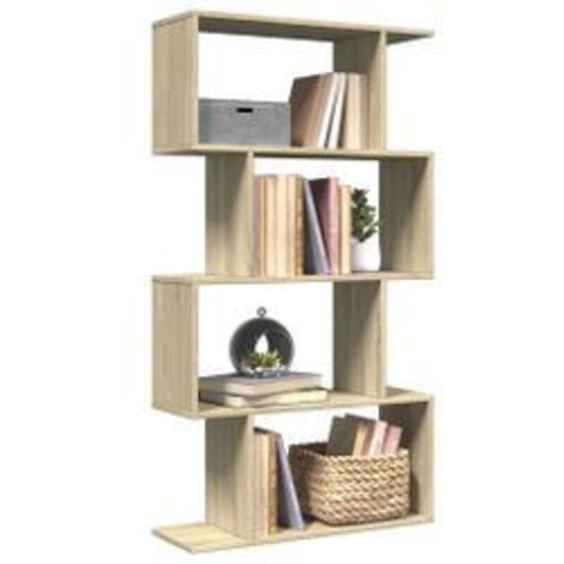 Étagère séparatrice de pièce 4 niveaux chêne sonoma 70x24x129 Étagère séparatrice de pièce 4 niveaux chêne sonoma 70x24x129