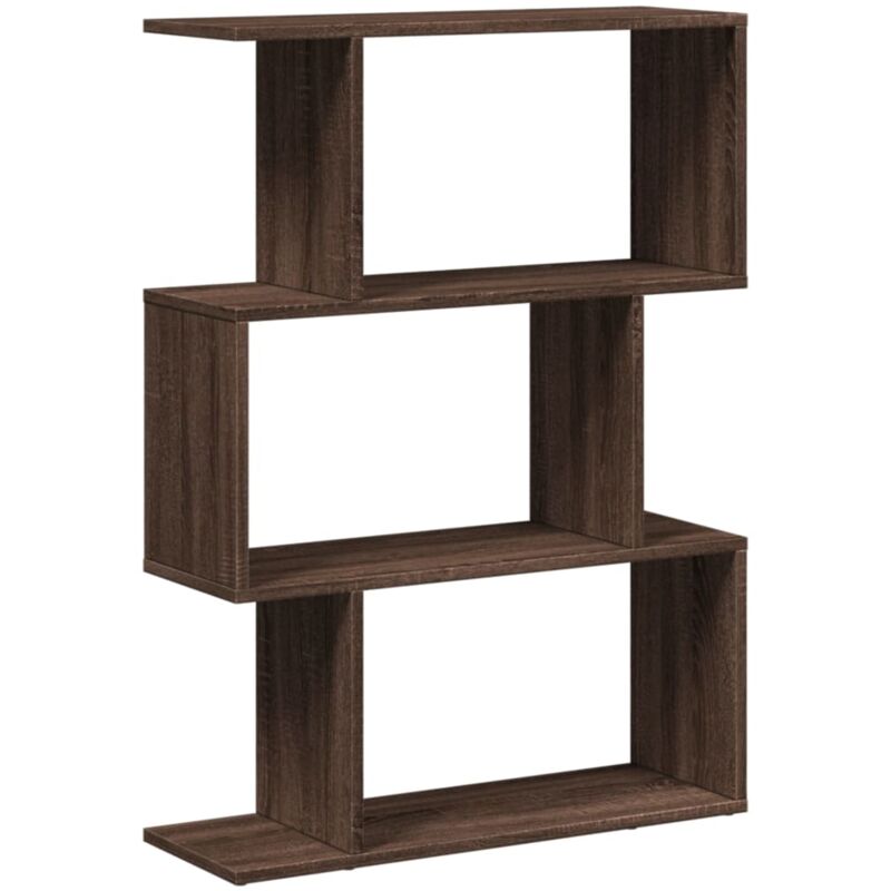 Tagère séparatrice de pièce 3 niveaux chêne marron 70x24x97 cm Vidaxl